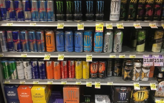 Energy drinks on sale