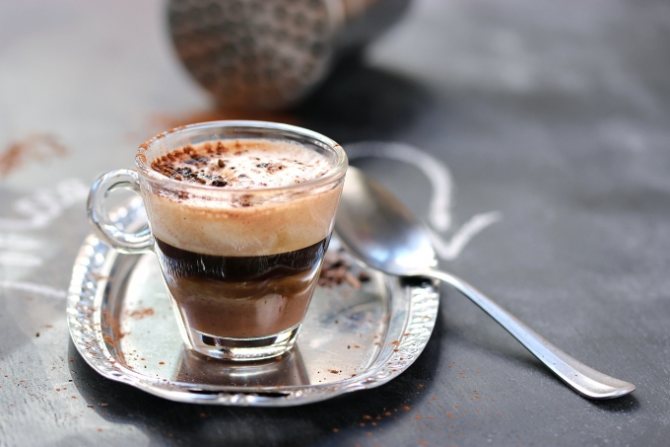 photo of bicherina with cocoa instead of chocolate