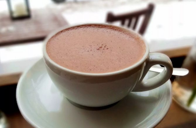 Photo of a cup of cocoa.