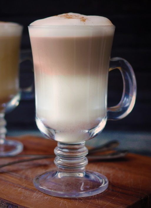 photo of latte macchiato made at home