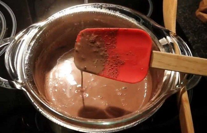 ready cocoa in a saucepan