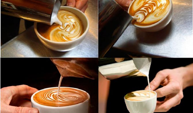 Calorie content of cappuccino with different types of milk