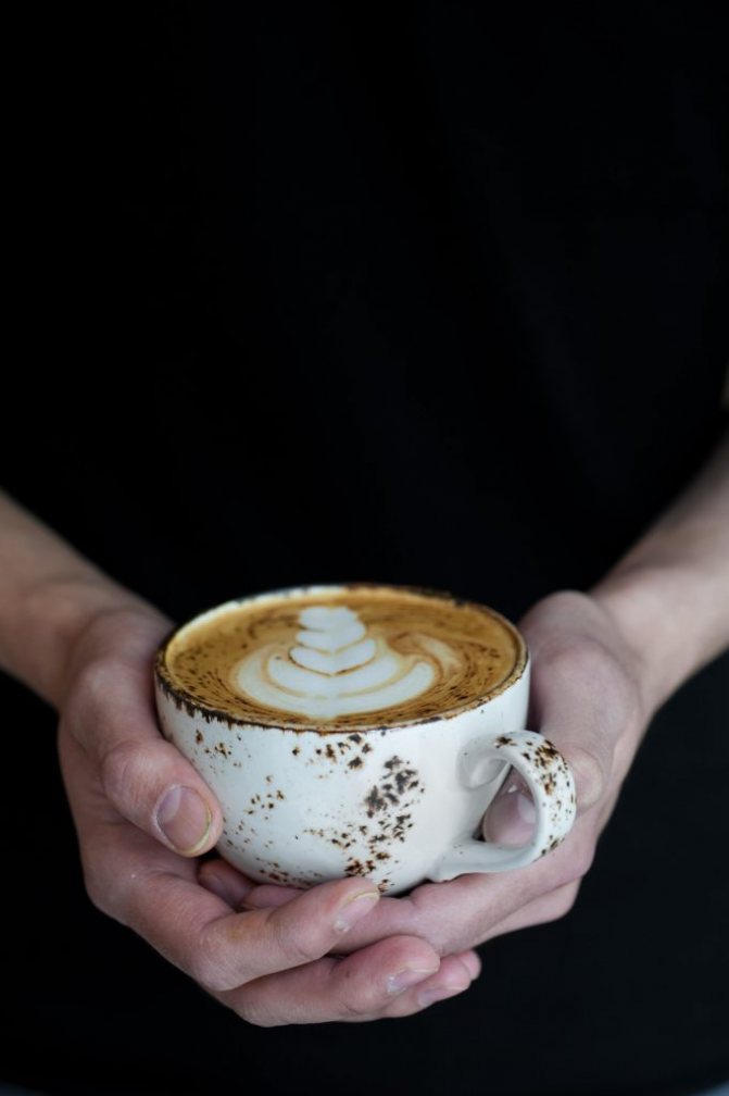 cappuccino on hand