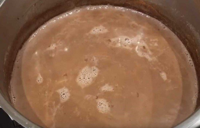 boil cocoa in a saucepan