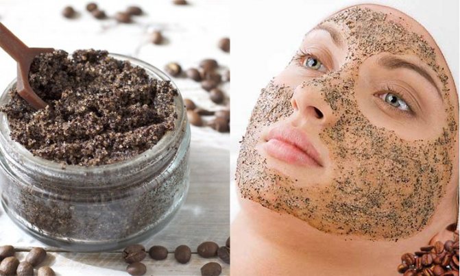 Coffee to cleanse skin and fight facial wrinkles