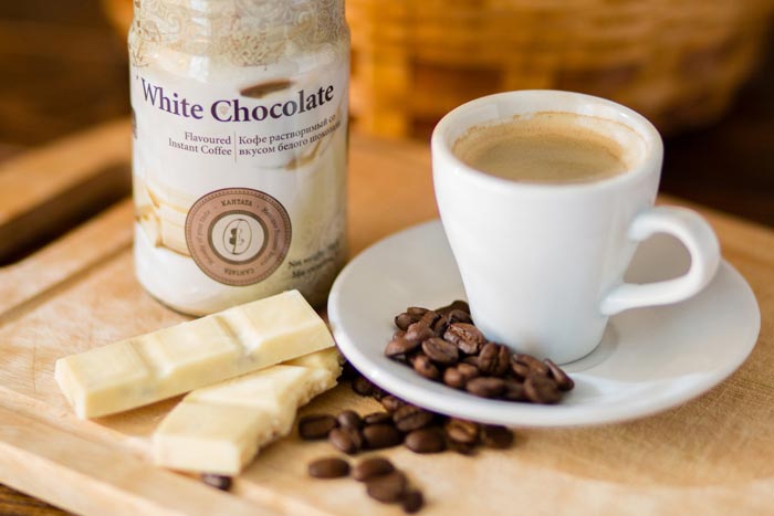 coffee with white chocolate