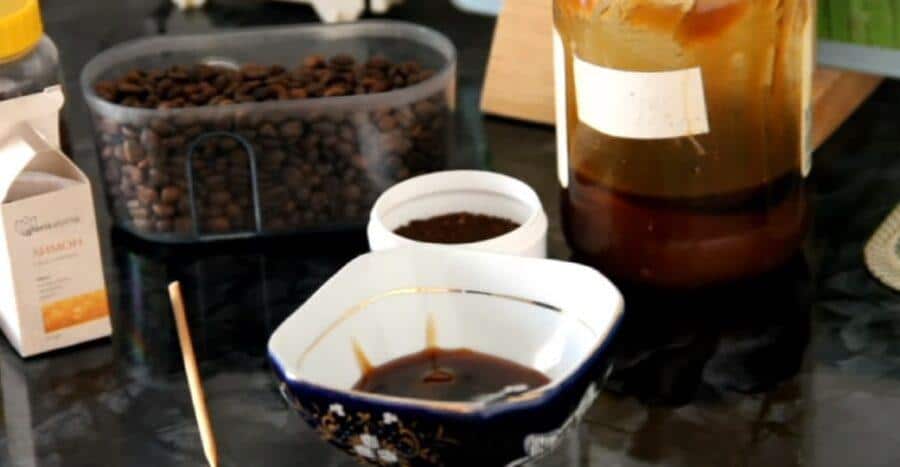 coffee with honey - ingredients