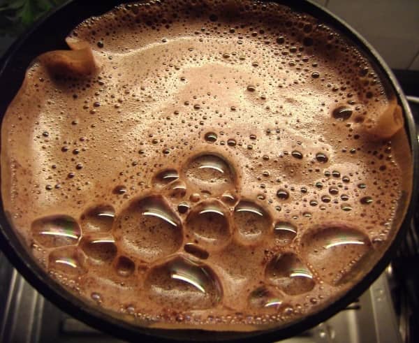 coffee foam in a cup