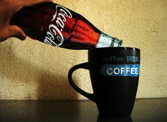 cola in coffee