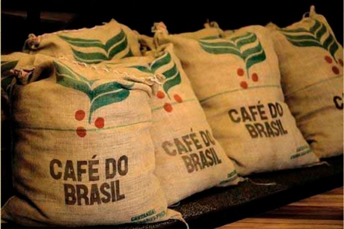 мешки бразильского кофе