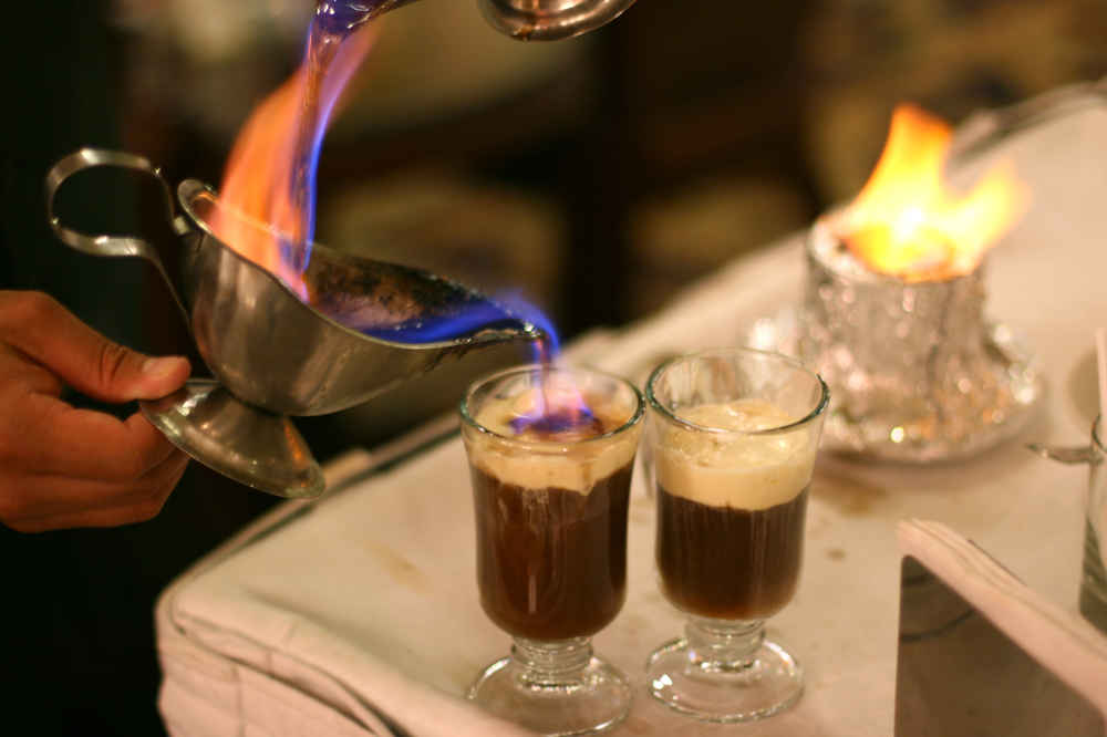 Fiery Irish coffee photo