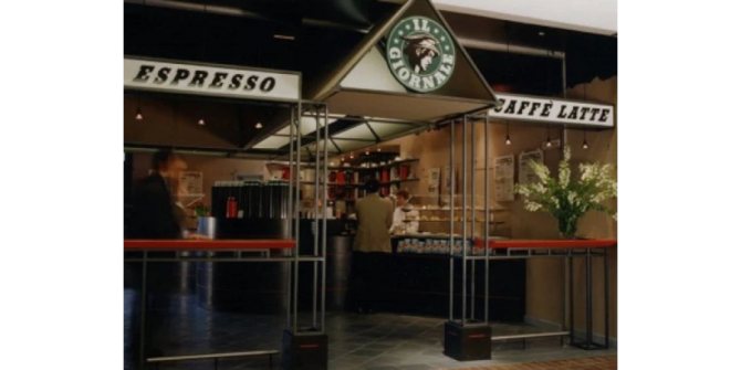 The first IL Giornale coffee shop, opened in 1985