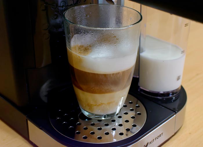 making latte