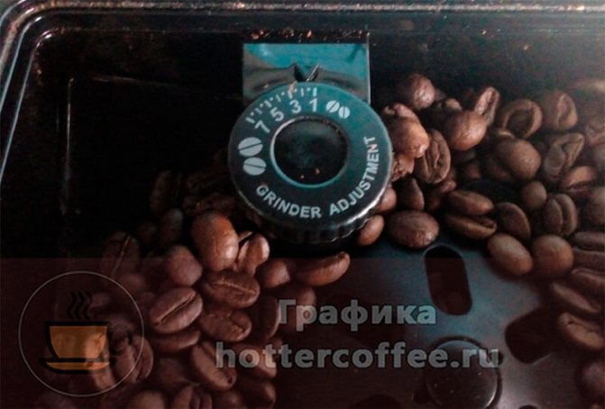 Ручная регулировка степени помола в кофемашине