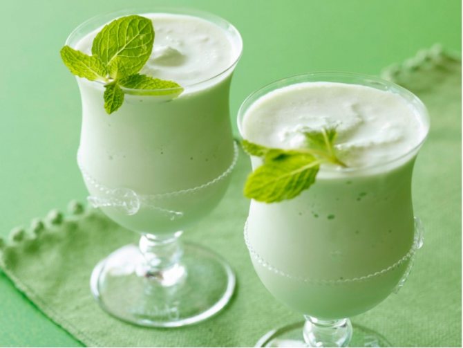 with mint and lemon