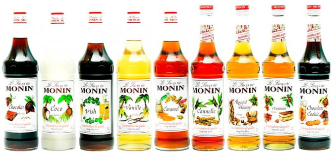 Syrup from the French company Monin for gourmets.