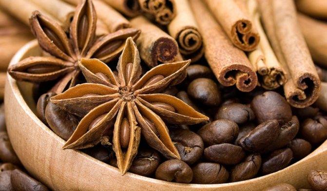 Spices and coffee beans