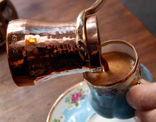 Turkish coffee on cezve