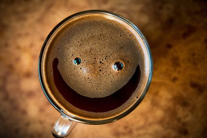 улыбка на кофе