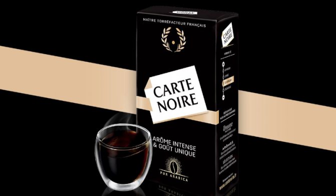 Coffee card noir packaging