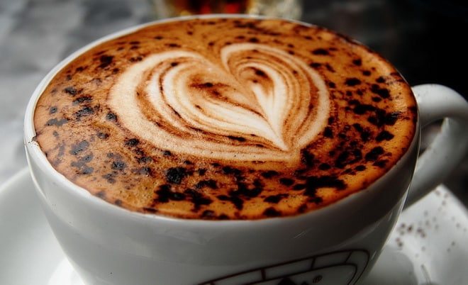 Vanilla cappuccino coffee in Turk