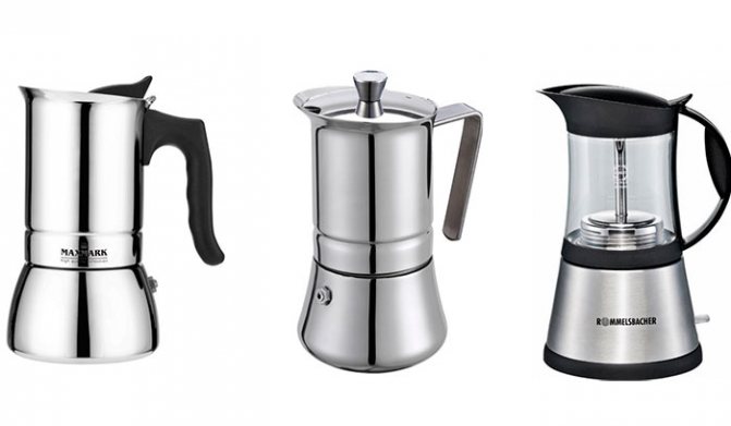 Types of geyser coffee makers